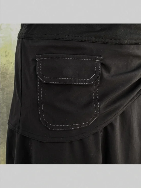 Athleta Wherever Skort Women’s Size 8 Black Pull On Stretch Cargo - Picture 5 of 9